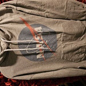 NASA Gray Hoodie with Red Logo Size X Large
